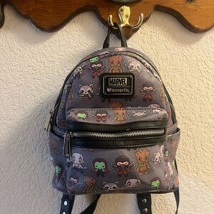Loungefly Marvel Character Purple Mini Backpack